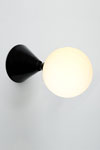 Wall light  black cone and sphere. Atelier Areti. 