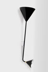 Design black double cone metal wall light. Atelier Areti. 