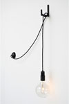 Hook minimalist black wall lamp. Atelier Areti. 