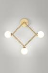 3-light square gold wall lamp. Atelier Areti. 