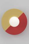 Two-tone gold and red Disc wall light. Atelier Areti. 