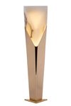 Artimon luxury table lamp in alabaster and polished bronze. Ateliers&Torsades. 