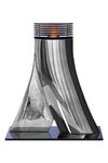 Jog prestige table lamp in chromed aluminum. Ateliers&Torsades. 