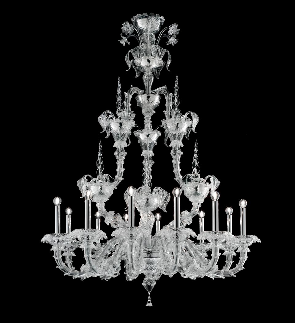 4604 lustre chandelier vénitien 12 lumières. Barovier&Toso. 