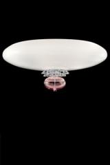 Anversa white and pink Murano crystal ceiling lamp 60cm. Barovier&Toso. Anversa white and pink Murano crystal ceiling lamp 60cm. Barovier&Toso.