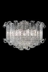 New Felci large Art Deco ceiling lamp in Murano crystal. Barovier&Toso. 