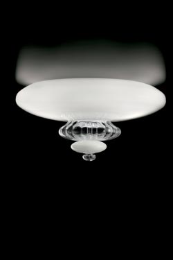 Pigalle Belle Époque ceiling light in white crystal 60cm. Barovier&Toso. 