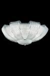 Plissé large dome ceiling light in white Murano crystal. Barovier&Toso. 