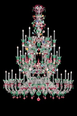 4607 large multicoloured Venetian chandelier 36 lights. Barovier&Toso. 