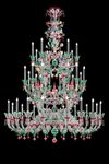 4607 large multicoloured Venetian chandelier 36 lights. Barovier&Toso. 