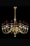 Amsterdam classic contemporary gold chandelier 14 lights. Barovier&Toso. 