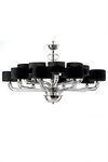 Babylon contemporary white and black chandelier 16 lights. Barovier&Toso. 