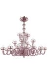 Bissa Boba contemporary chandelier amethyst colour 20 lights. Barovier&Toso. 