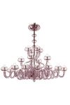 Bissa Boba contemporary chandelier amethyst colour 20 lights. Barovier&Toso. 