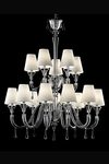 Maryland neoclassical chandelier in Venetian crystal 14 lights. Barovier&Toso. 