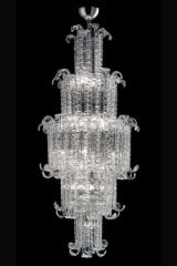 New Felci Art Deco 18-light Venice Crystal Chandelier. Barovier&Toso. 
