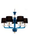 Saint Germain blue crystal chandelier 5 lights. Barovier&Toso. 