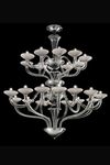 Windsor contemporary silver grey crystal chandelier 24 lights. Barovier&Toso. 