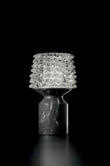 Camparino cordless lamp in crystal and black marble<br/>. Barovier&Toso. 