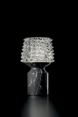 Camparino cordless lamp in crystal and black marble<br/>. Barovier&Toso. Camparino cordless lamp in crystal and black marble<br/>. Barovier&Toso.