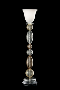 Perseus contemporary floor lamp in Murano crystal. Barovier&Toso. 