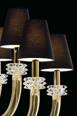 Amsterdam classic contemporary gold chandelier 14 lights. Barovier&Toso. 