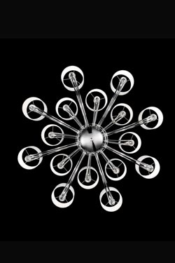 Babylon contemporary white and black chandelier 16 lights. Barovier&Toso. 