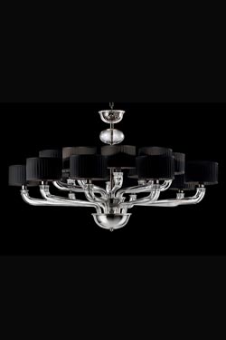 Babylon contemporary white and black chandelier 16 lights. Barovier&Toso. 