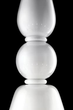 Palladiano lustre en cristal de Venise blanc opaque 12 lumières. Barovier&Toso. 