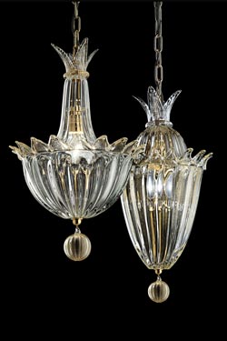 Fanali Veneziani venetian lantern pendant 32cm. Barovier&Toso. 