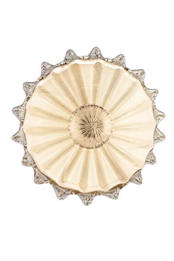 Fanali Veneziani beige and gold venetian pendant lamp. Barovier&Toso. 