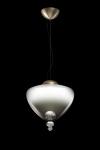 Padma contemporary pendant lamp in grey and gold Venetian crystal. Barovier&Toso. 