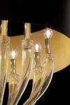 Pandora black and gold murano crystal pendant 10 lights. Barovier&Toso. 