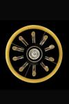 Pandora black and gold murano crystal pendant 10 lights. Barovier&Toso. 