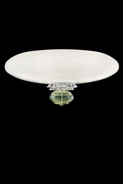 Anversa white and pink Murano crystal ceiling lamp 60cm. Barovier&Toso. 
