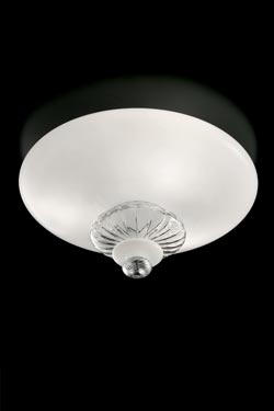 Pigalle Belle Époque ceiling light in white crystal 60cm. Barovier&Toso. 