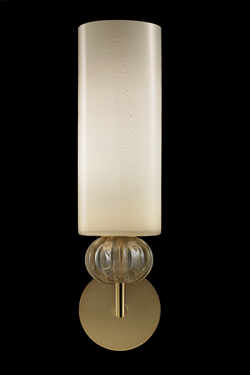 Gallia applique classique contemporain avec boule de cristal vert or. Barovier&Toso. 