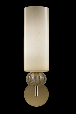 Gallia classic contemporary wall light with green-gold crystal ball. Barovier&Toso. 