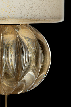 Gallia applique classique contemporain avec boule de cristal vert or. Barovier&Toso. 