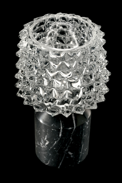 Camparino lampe sans fil en cristal et marbre noir. Barovier&Toso. 