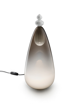 Padma table lamp in grey and white Murano crystal. Barovier&Toso. 