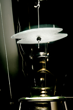 Veronese lampe de table en cristal ambré forme vase. Barovier&Toso. 