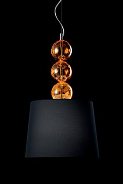 Marta suspension en cristal vénitien cognac. Barovier&Toso. 