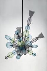 Perseus suspension asymétrique tons froids 15 lumières. Barovier&Toso. Perseus suspension asymétrique tons froids 15 lumières. Barovier&Toso.
