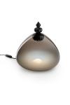 Padma contemporary table lamp in grey and black Murano crystal<br/>. Barovier&Toso. 