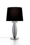 Rotterdam table lamp in grey Murano crystal and chrome metal. Barovier&Toso. 