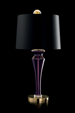 Saint Germain retro table lamp in purple Murano crystal. Barovier&Toso. 