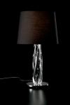 Twins table lamp in Murano crystal and black shade. Barovier&Toso. 