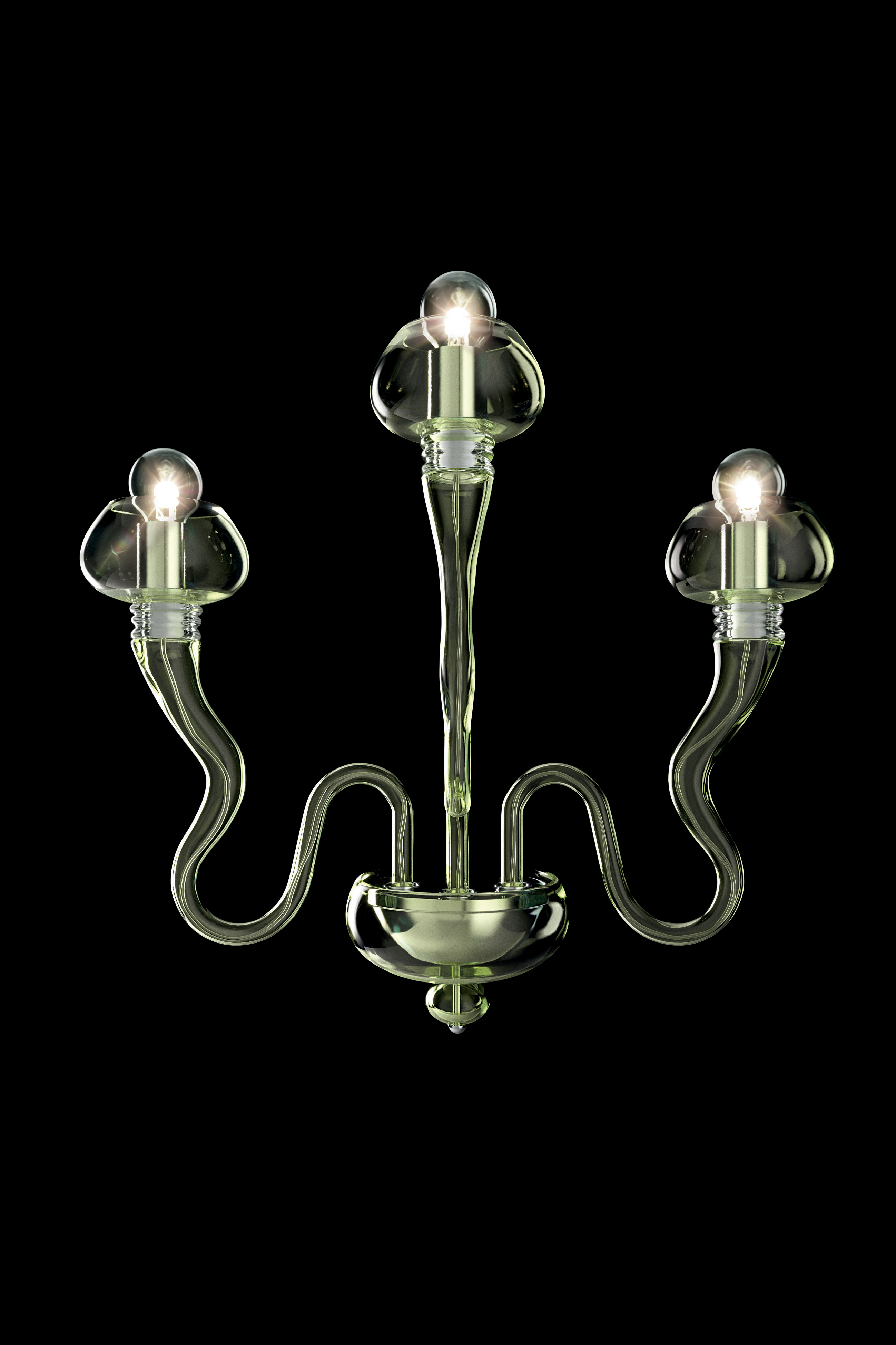 Bissabossa green Venetian crystal wall lamp. Barovier&Toso. 