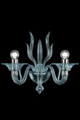 Fauve wall lamp 2 lights aquamarine<br/>. Barovier&Toso. 